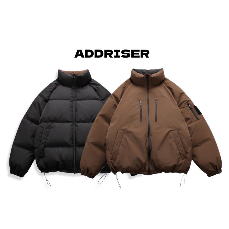 

Unisex American Style Down Jacket - Winter Outdoor Warmth & Cold Protection with Japanese Functional Design. XXL - 171g чорний/кавовий