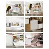 Rakukatsu Storage Box Folding Case Wooden Lid Container 5-Sided Opening Clothing Accessible from All Directions (L-1 Layer 523630cm)
