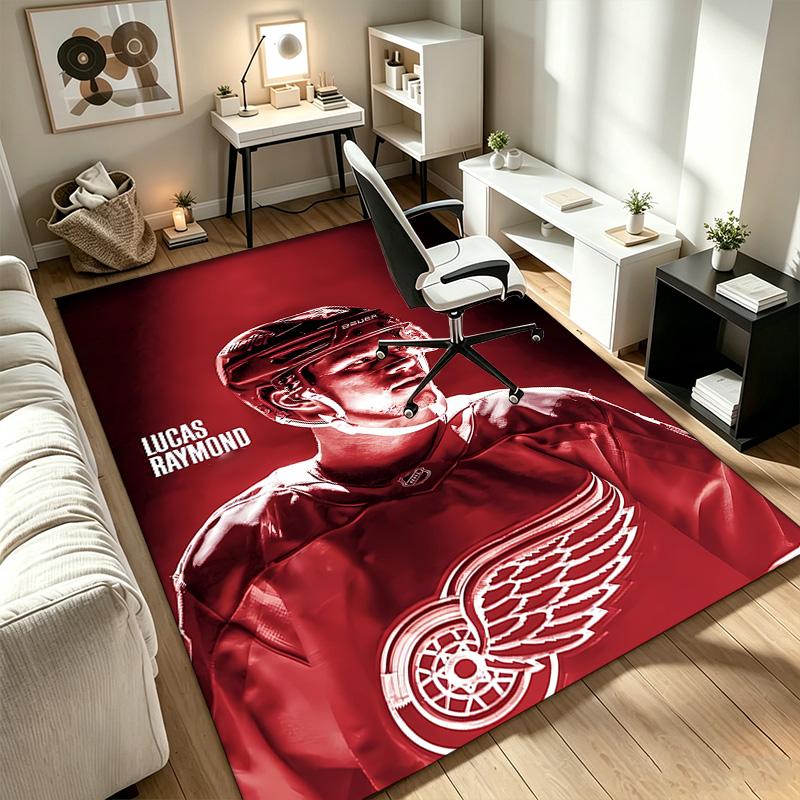 Detroit Red Wings A rug suitable for office chair areas living rooms and computer desks perfect for home offices and an ideal holiday gift