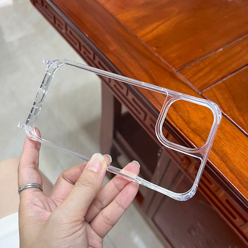 Applicable To Apple 15 Acrylic Two-in-one Lanyard Hole 16 Mobile Phone Case 13 Material IPhone Groove Case