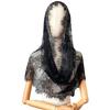 Vintage Style Bridal Headscarf Breathable Muslin Head Covering Lightweight Lace Shawl  Guest Look