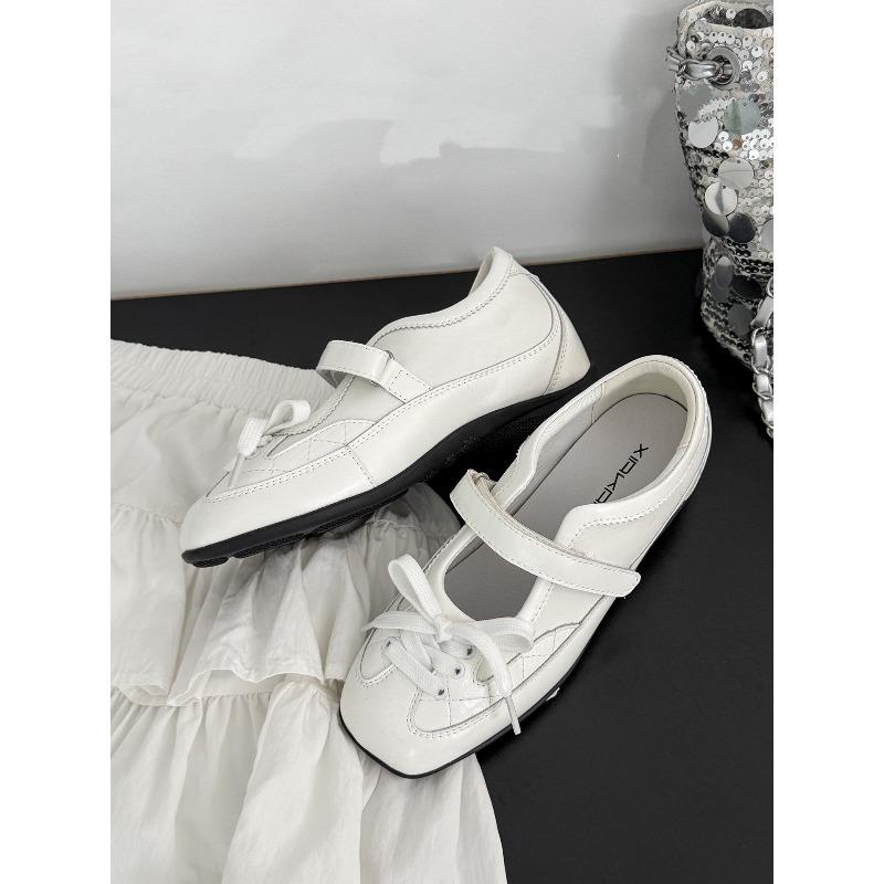 Retro inner fashion ballet shoes women's spring new casual sports small leather shoes Mary Jane shoes women