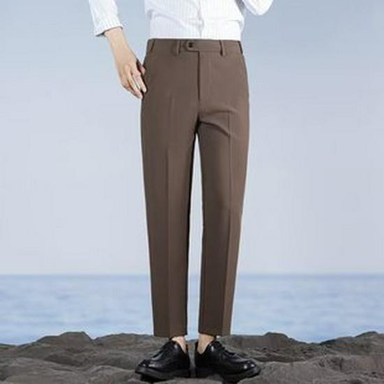 2024 Men's Ice Silk Quick-Dry Wide-Leg Casual Pants