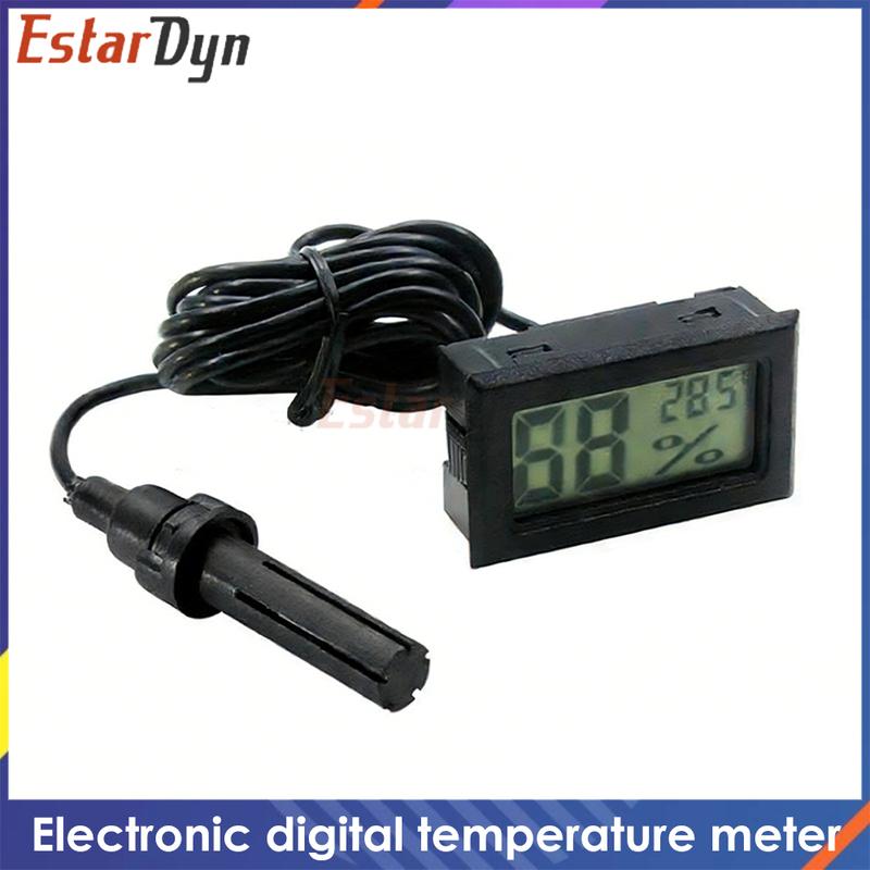 Cyfrowy termometr higrometr LCD Monitor temperatury i wilgotności w pomieszczeniach z dokładnością ±1% RH, Bateria w zestawie do domu, szklarni