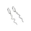 Minimalist Snake Hoop Earrings For Women Chic Cool Tone Fashionable Elegant Personalized Jewelry Accessories