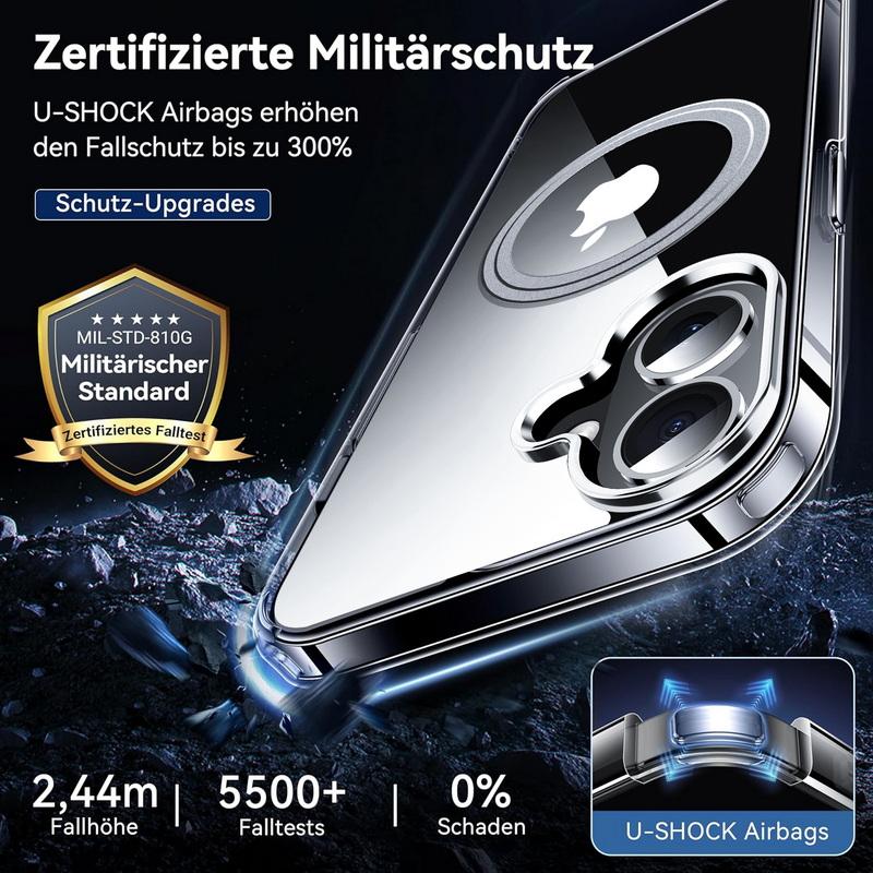 Clear Slim for Magsafe Phone Case For iPhone 16 Pro Max 15 Pro 14 13 Wireless Charge Magnetic Shockproof TPU Soft Edge Transparent Hard PC Back Cover