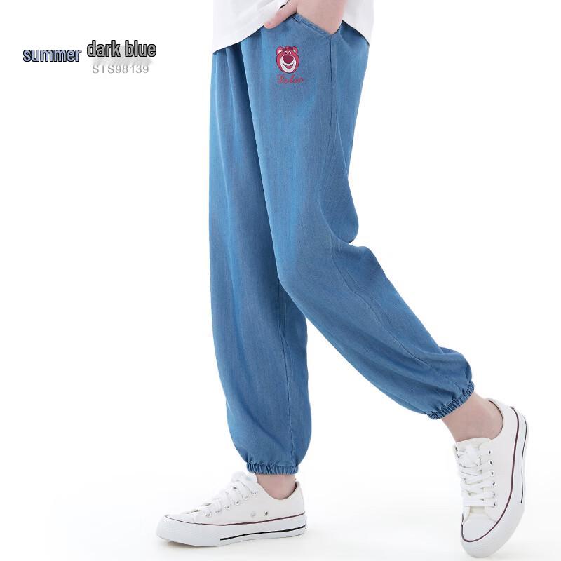 Disney Girls  Summer Tencel Denim Anti-Mosquito Pants 140 (Height 135-145cm)