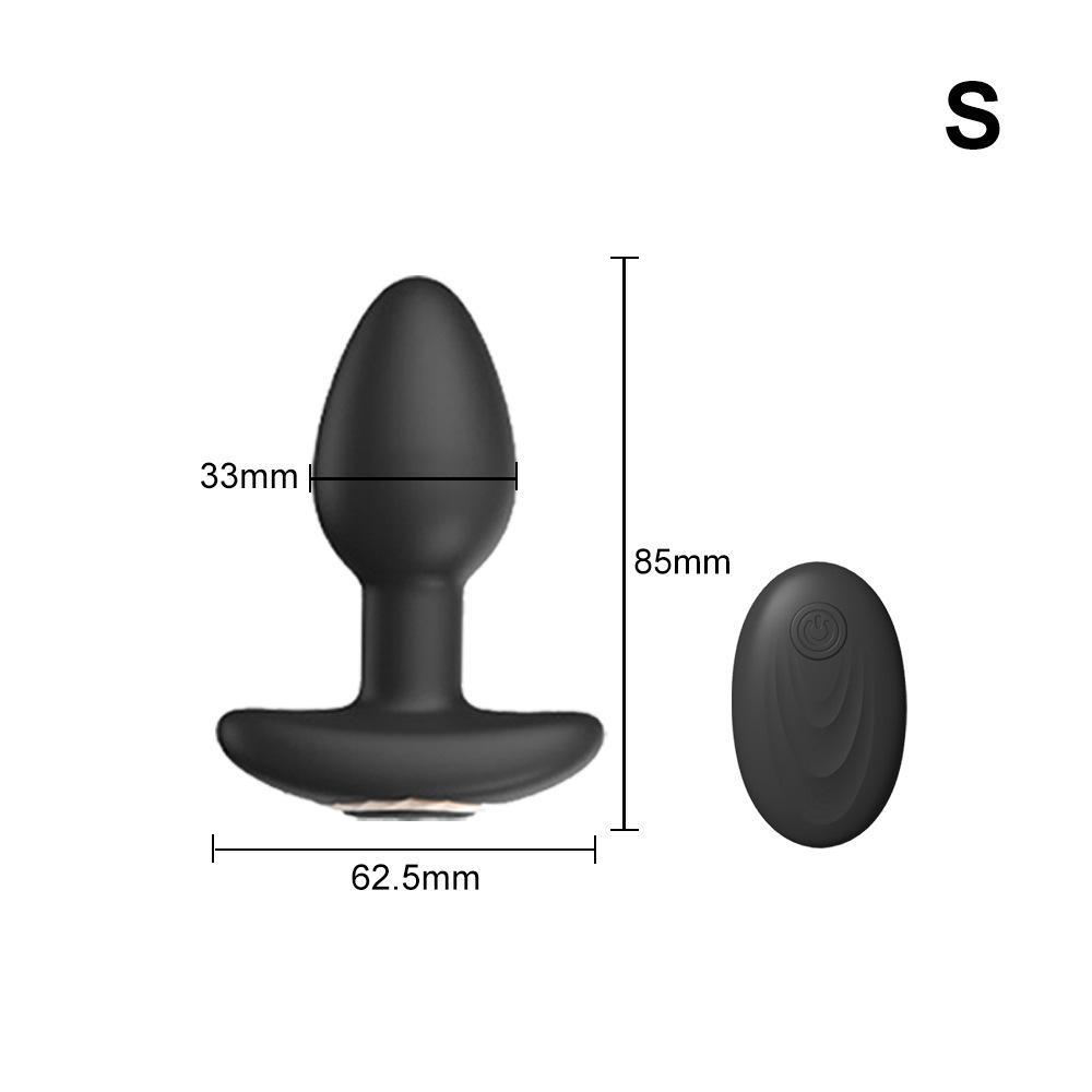 Electric Male Knight: Silicone Wearable Masturbator with Remote-Controlled Anal Plug and Thumb Beads for Backyard Fun