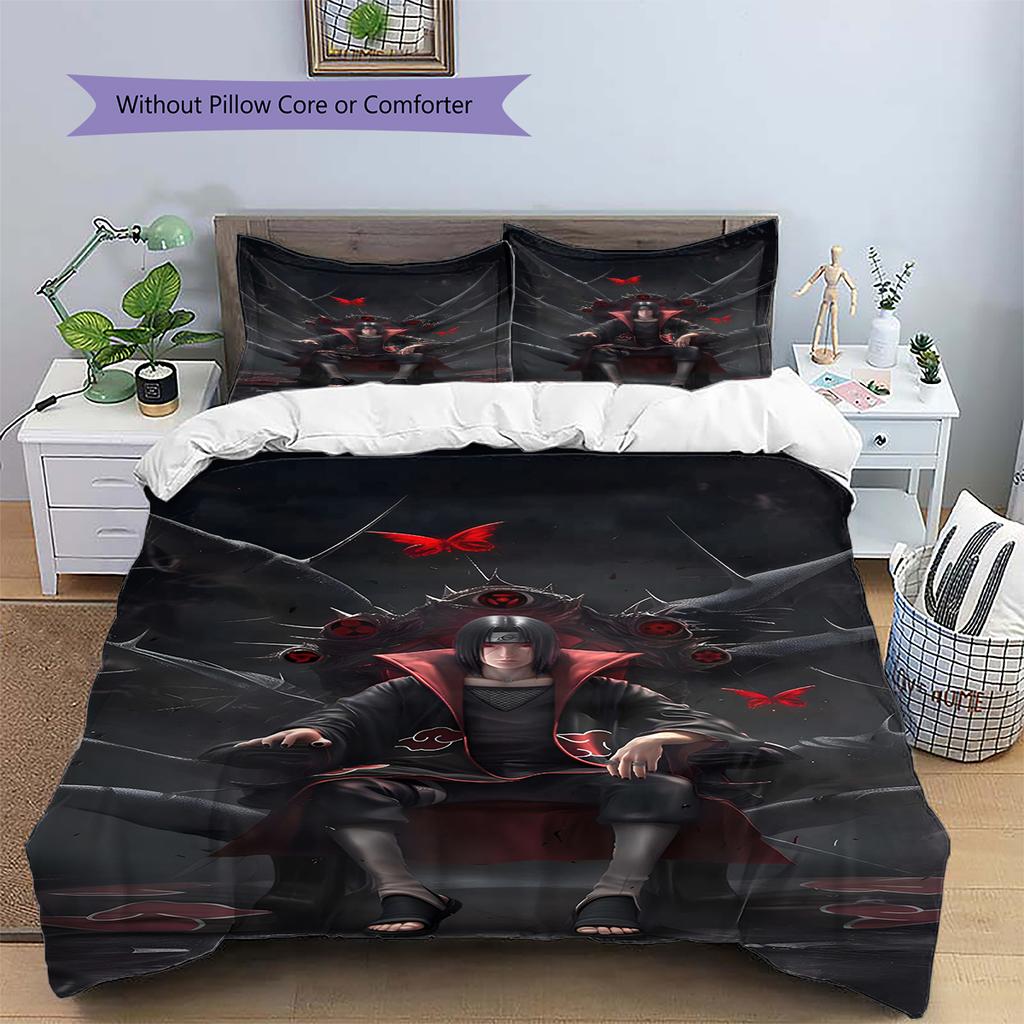 Cartoon Pattern Bedding Quilt Set Quilt Cover Pillowcase Home Decoration Birthday Gift (1 * Duvet Cover + 2 * Pillowcase, Without Core)