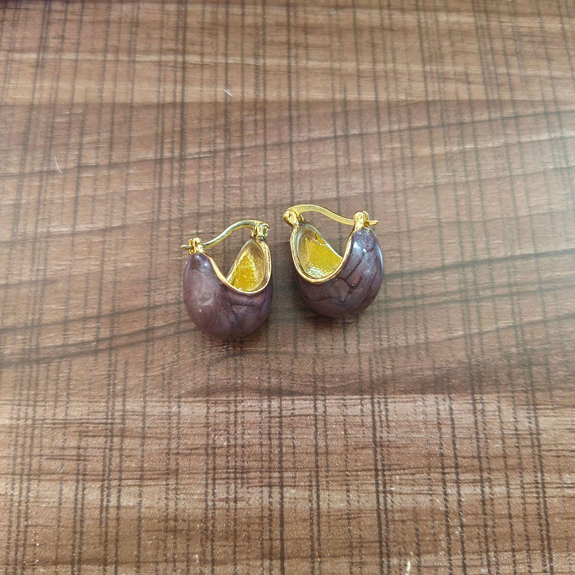 

Круглые серьги кофейного цвета от Maillard 2025 года: Высококачественные, ретро, нишевые клипсы для женщин