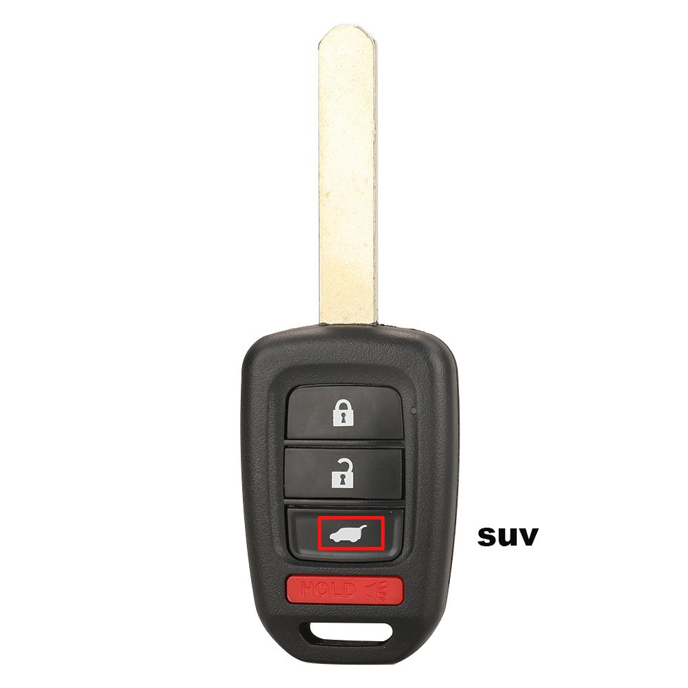 Jingyuqin Autoschlüsselanhänger 313.8/433Mhz ID47 Chip Schlüsselloser Fernbedienungs-Schlüsselanhänger Für Honda Accord 2013 2014 2015 2016 2017 MLBHLIK6-1T/1TA
