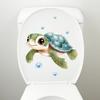Glow In The Dark Toilet Seat Sticker Sea Turtle Whale Bathroom Wall Decal Under The Sea Ocean Sticker for Toilet Tank Lid Accessories