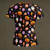 Women's Halloween Print Short Sleeve Neck Loose Fit T-Shirt for Party Casual Wear