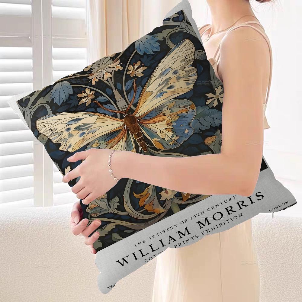 Neutral William Morris Pillow Gift Home Office Decoration Bedroom Sofa Car Cushion Cover Case 45x45