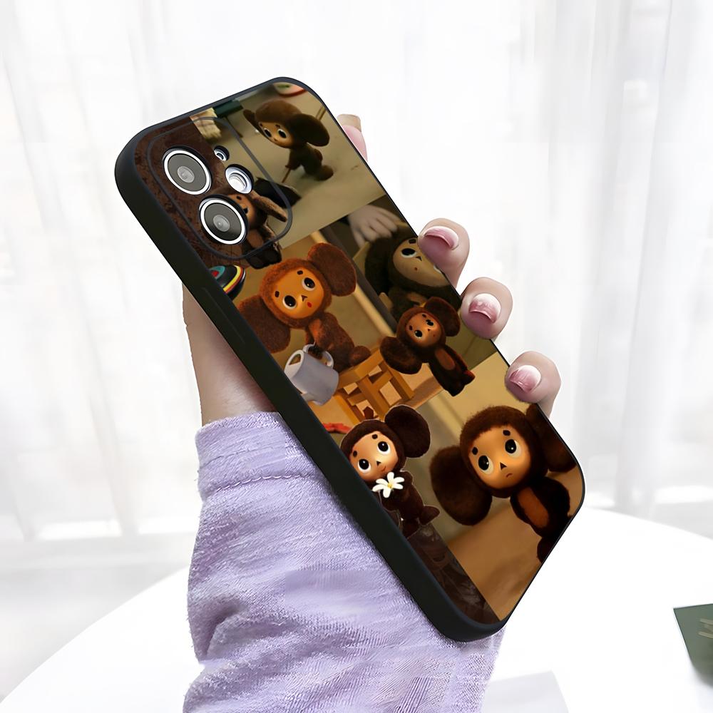 

Cute C-Cheburashka Phone Case For IPhone 17 Pro Max 15 Pro 16 14 Plus 12 13 Mini 11 Pro Shockproof Soft Cover iPhone16Plus