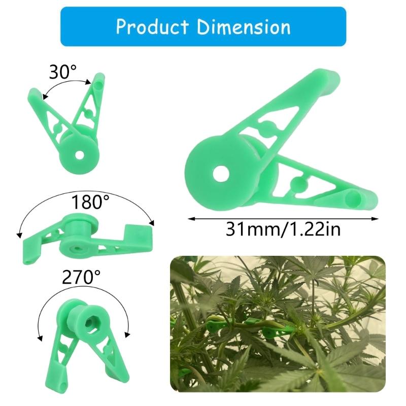 Gardening Training Clips Adjustable Plant Support System for Vine Vegetables 360 Degree Bendable Design Plastic Plant Clips