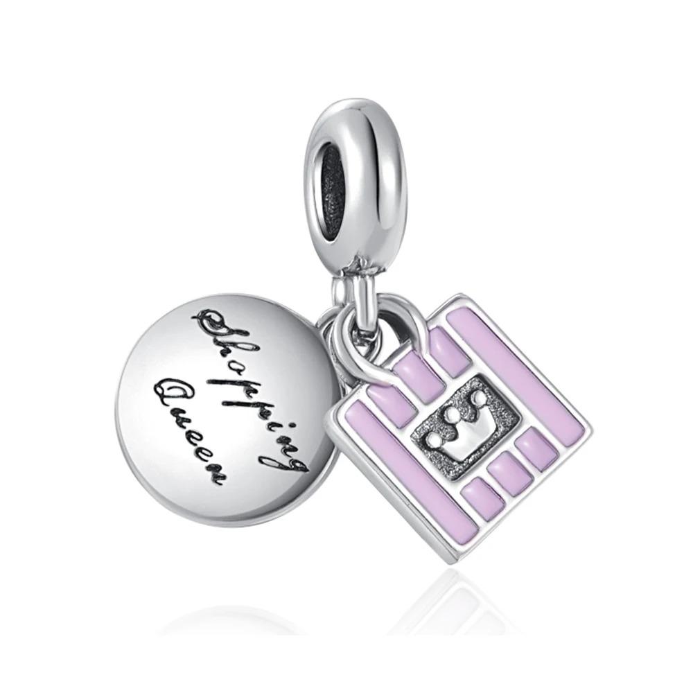 New S925 Silver Flag Balance Tower Charm Pendant for Bracelets Necklaces DIY Women Fine Jewelry Accessories