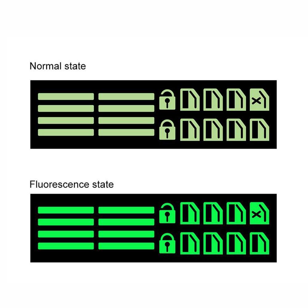 Window Button Sticker Luminous Car Console Waterproof Adhesive Replacement