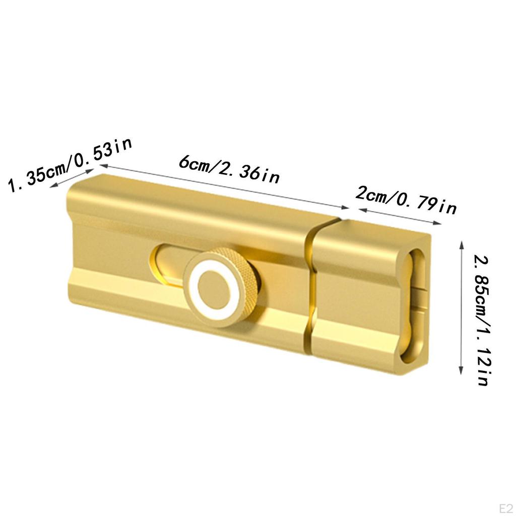 Slide Bolt Door Latch Aluminum Self Sticky Sliding Lock for Home Office Bathroom Bedroom