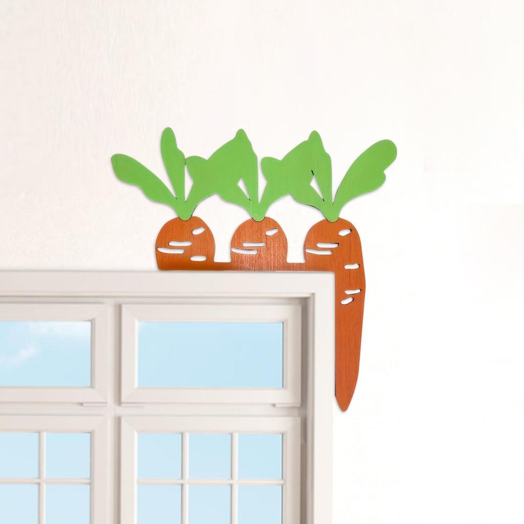 Easter Bunny And Carrot Wooden Door Corner Decoration, Easter Decoration, Bunny Decoration