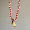 New Trend Summer Ceramic Fish Pearl Starfish Fruit Pendant Necklace Y2K Harajuku Beads Choker Beach 2000s Sea Ocean Jewelry New