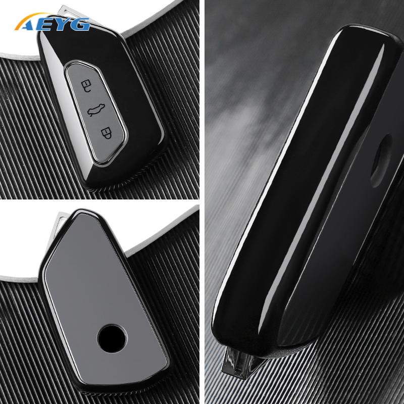 Fashion Soft Tpu Car Key Cover Case Protection Shell Keychain For Vw Golf 8 Mk8 Gti Gtd R Id3 Id4 Smart Keyless Auto Accessories