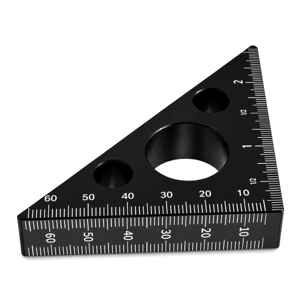 High Precision Measuring Tool Aluminum Alloy Layout Measuring Tool Triangle Ruler  For Woodworking