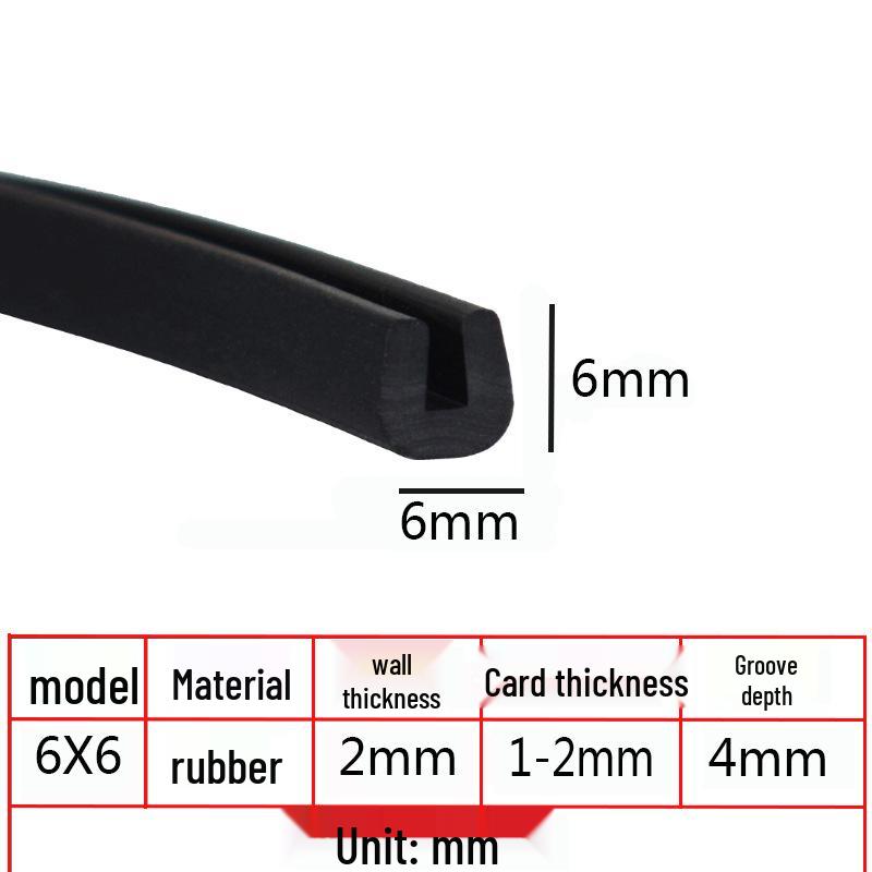 U-Shaped Rubber Anti-Collision Edge Strip for Glass Sealing