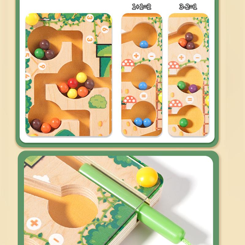 Magnetic Sorting Games Montessori Puzzle Toys Maze Board Learning Color Counting Number Classification Wooden Educational Toys