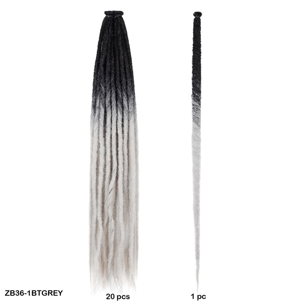 20 ks/lot Afro copánková prodlužovací vlasy 36 palců Předem natažené copánkové vlasy na vlasové copánky Syntetické Box Braid Háčkované vlasy Pro ženy Dámy