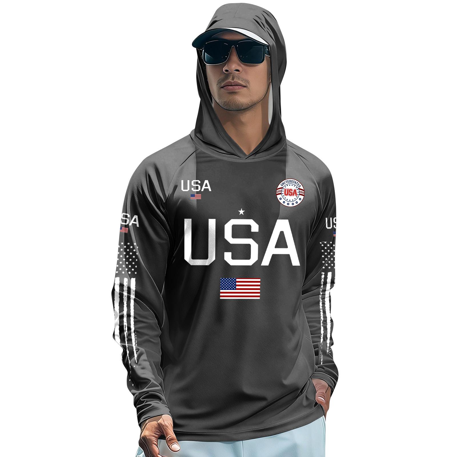 Men s Lapel Printed Single Breasted Pocket Long Sleeve Casual Sports T-Shirt M