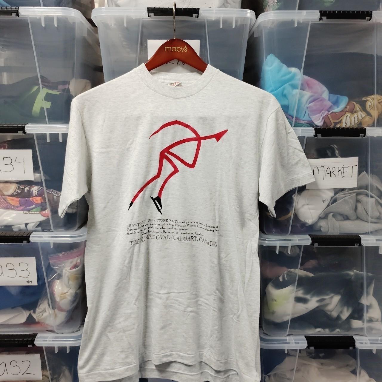 vintage calgary Asking Olympic Size Large Grey A330ed Unisex T-Shirt XL