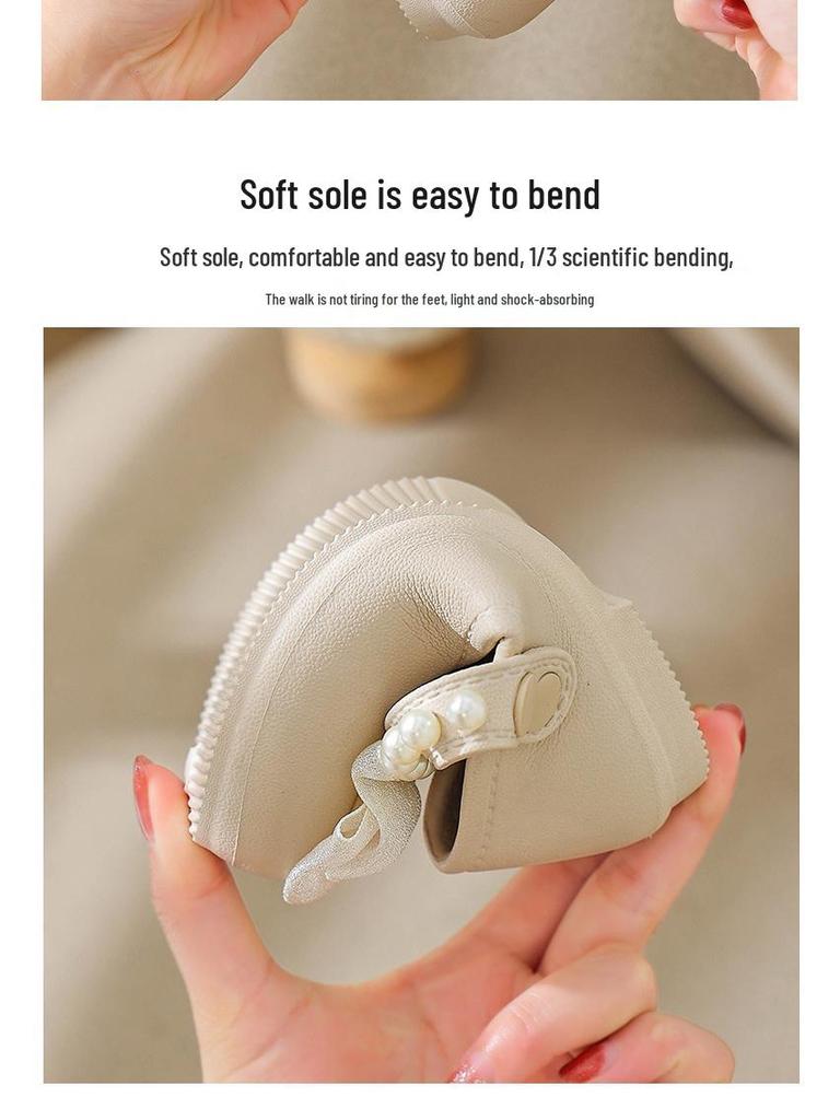 Mädchen Moccasin Sandalen rutschfest Frühling/Herbst 2026 - Weiche Sohle Prinzessinnen Schuhe