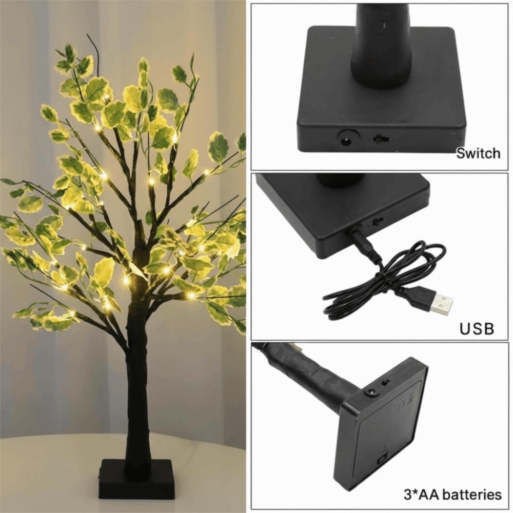 Plug-in Light White Birch Tree Lamp Luminous Decoration Tree  Home Decoration