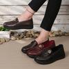 Damen Weiche Kunstleder Freizeitschuhe, Rutschfeste Leichte Slip-on Flats, Bequeme Loafer zum Gehen für Ältere Damen