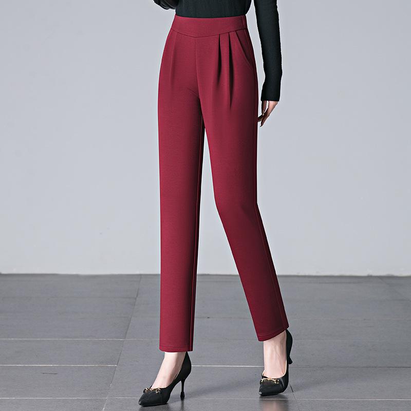 

Женские гаремные брюки с высокой талией из воздушного слоя - Утягивающие, Эластичные, Большого размера, Повседневная одежда для весны и осени 4XL