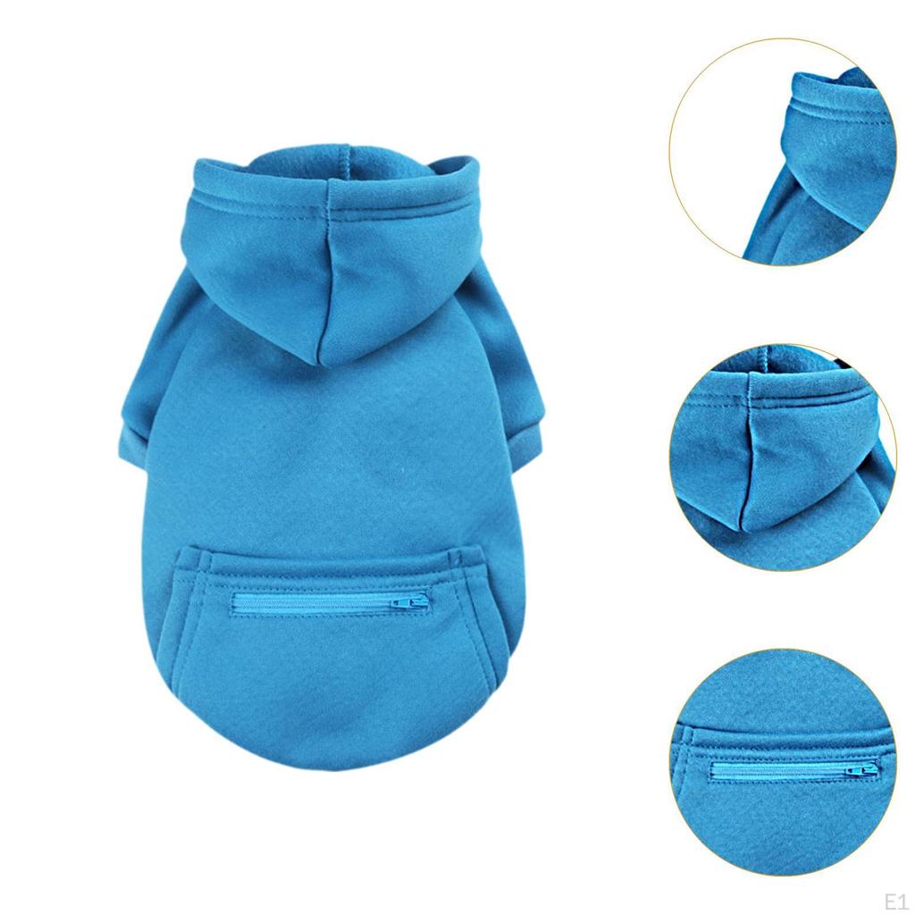 Hunde Hoodie Kleidung Pullover Kostüm Warm Weich mit Tasche Mantel Jumpsuit Outfit für