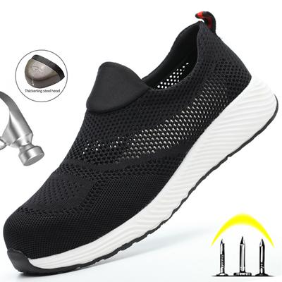 Scarpe antinfortunistiche estive traspiranti da lavoro per uomo e donna, scarpe da ginnastica leggere con punta in acciaio, scarpe indistruttibili, stivali da lavoro di sicurezza anti-schiacciamento
