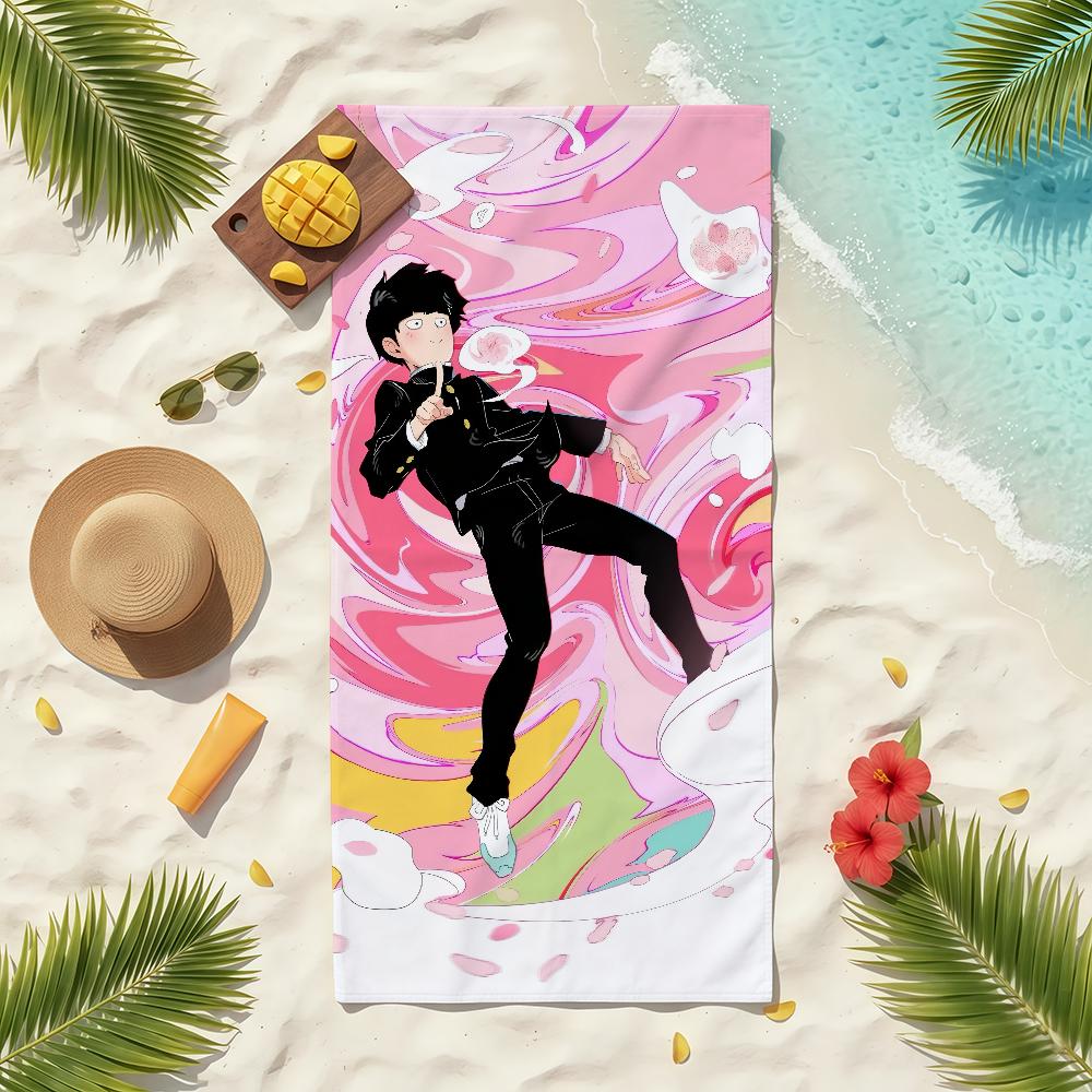 Anime M-Mob P-PsychoS 100 Towel Soft Pool Gift For Travel Gym Shower Camping Quick Dry Sports Beach Towels