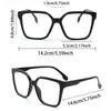 1PCS Square Black Leopard Frame Clear Glasses For Daily Reading Life Back To School Decoration