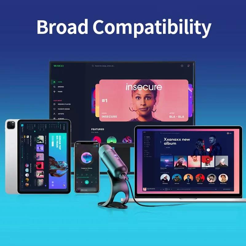 Professional Wired Conference Microphone Desktop High Voice Quality Mic Computer Gaming USB Microphone