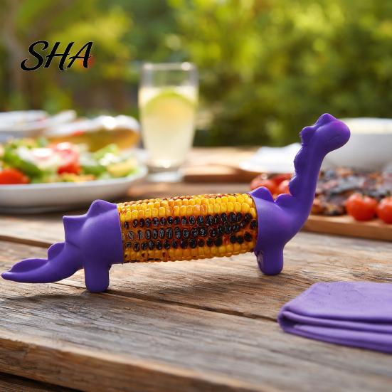 Safe Corn Forks Dinosaur Holders, Durable 3D Printing Lightweight Sturdy Prongs, Fun Cob Holders Fork, for Hot BBQ Party Dining Table Accessories
