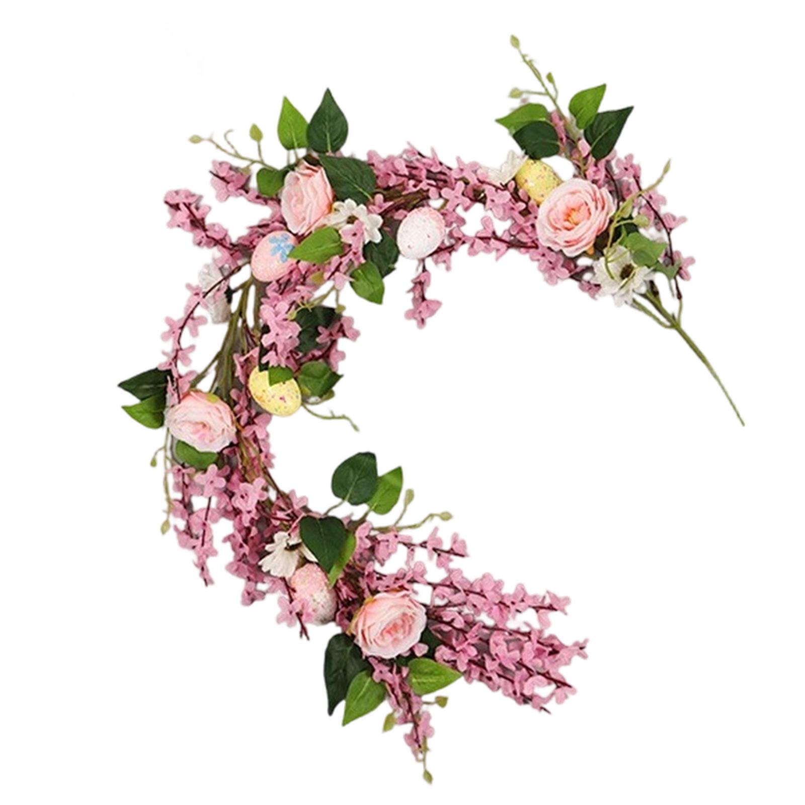 

Декор для вечеринки Лоза с пасхальными яйцами , Праздничный декор для камина и двери, для помещений и улицы, Настенное оформление для вечеринки, Сервировка стола дома One Size розовый