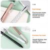 Geometric Deformation Gel Pen 0.5mm Fine Point Writing Pen with Silicone Grip Quick Dry Black Ink Pen Stationery