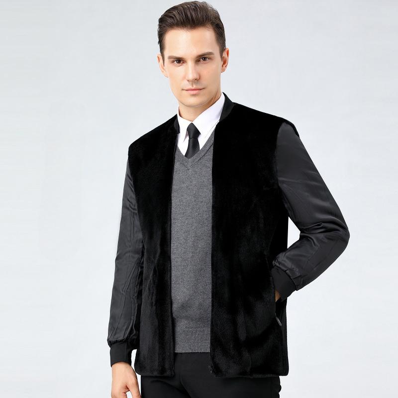 Lapel Men's Jacket Autumn and Winter New Daddy Jacket Executive Cadre Business Cotton Coat