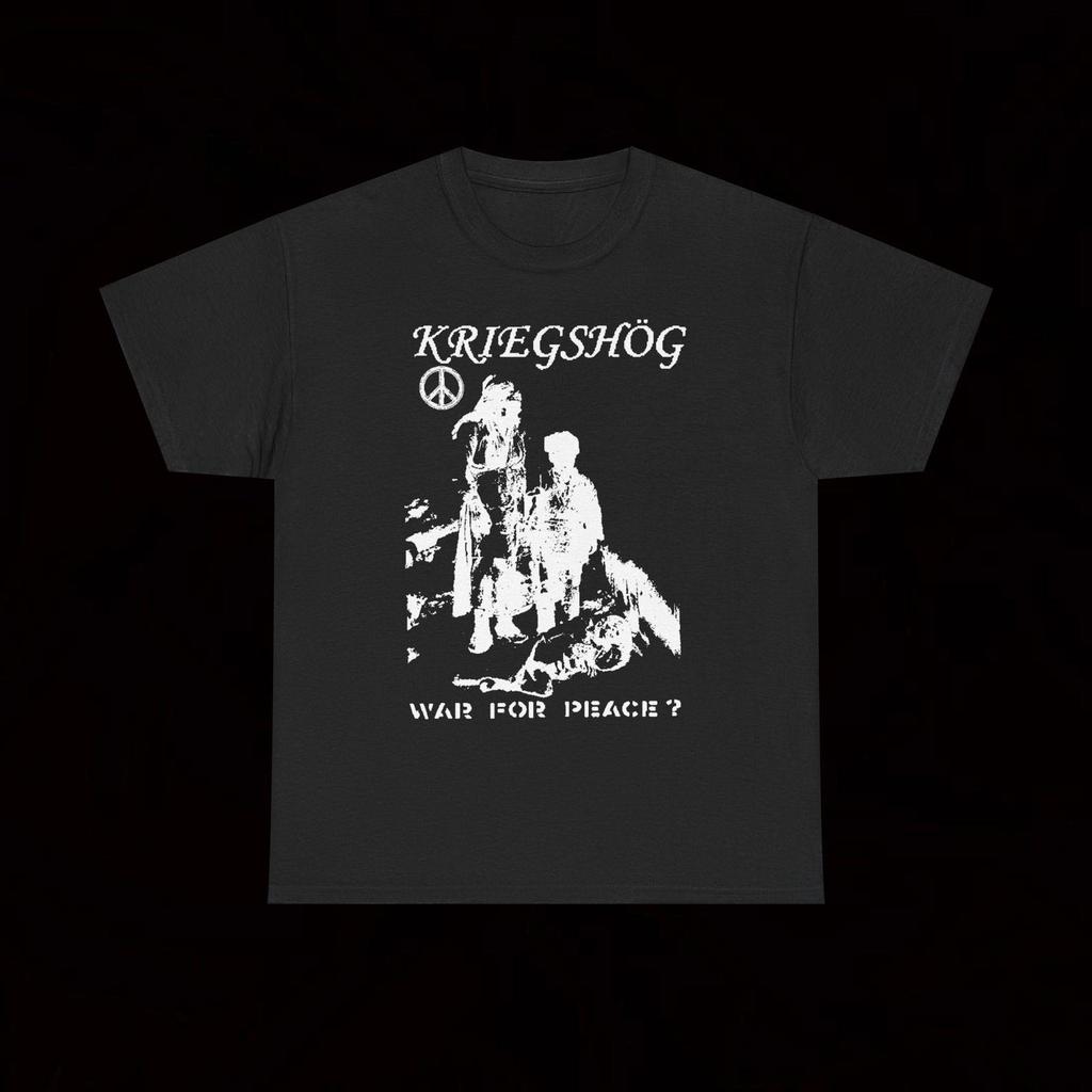 Kriegshög War For Peace? T-Shirt Crust Punk Vintage Hardcore Physique Victims Klonns Impalers Disgust S.H.I.T. Bootlicker Framtid Zouo Doom