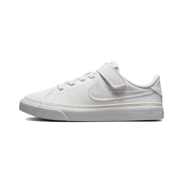 New Nike Court Legacy Low Top Skateboard Shoes White Children Aged 3 7 Years Old DA5381-114