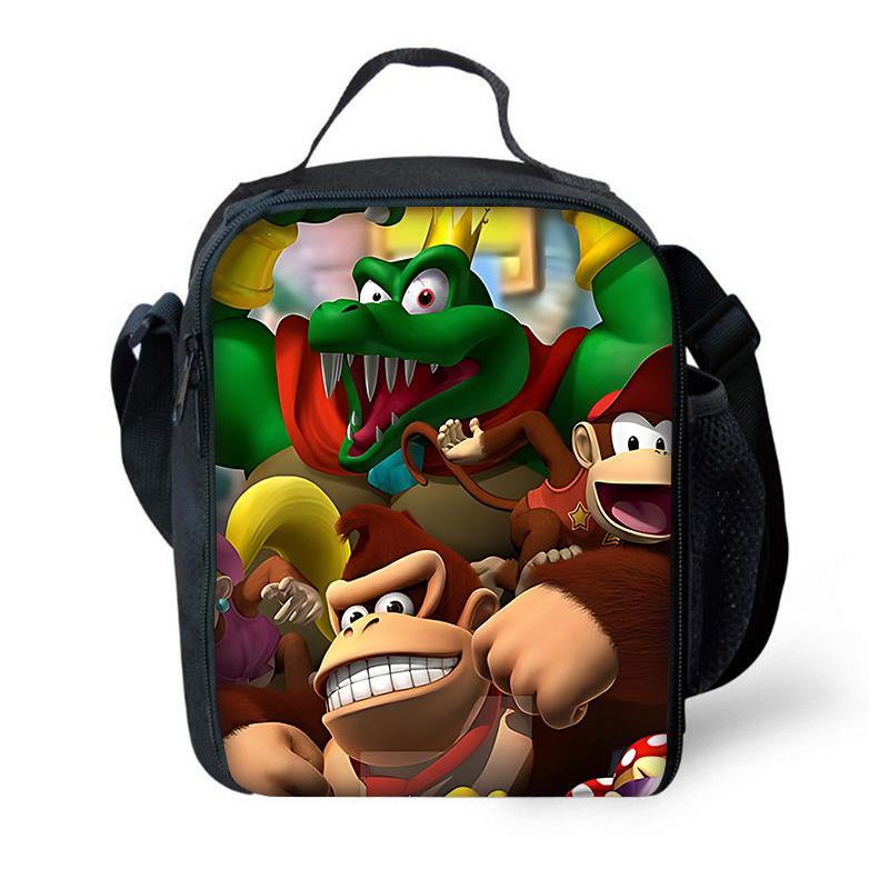 Child School Cartoon Donkeyeds Kongs Bananzaeds Backpack with Lunch Bags ,Pencil Bags ,School Bags for Boys Girls Best Gift