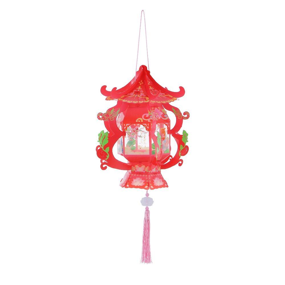 PVC Handheld Lantern Blessing Antique Lantern Chinese Portable Lantern  Hanfu Accessories