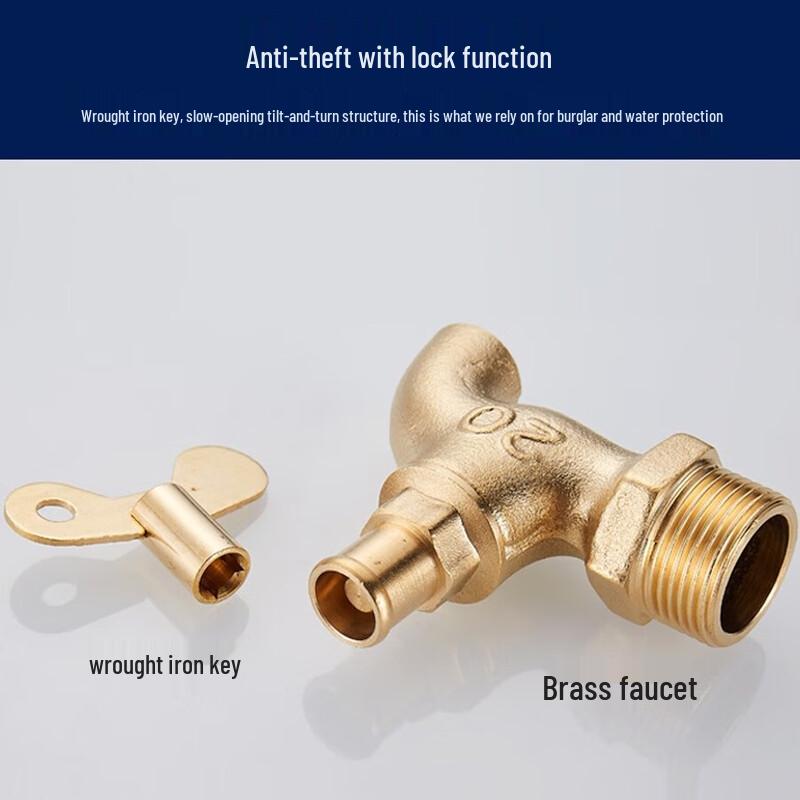 LINGJULI Outdoor Brass Faucet with Lock